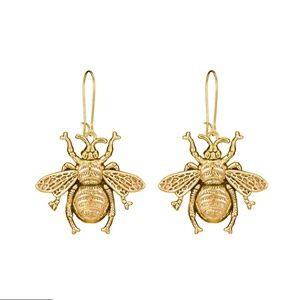 High Quality Big Bronze Colored Large Bug Earrings